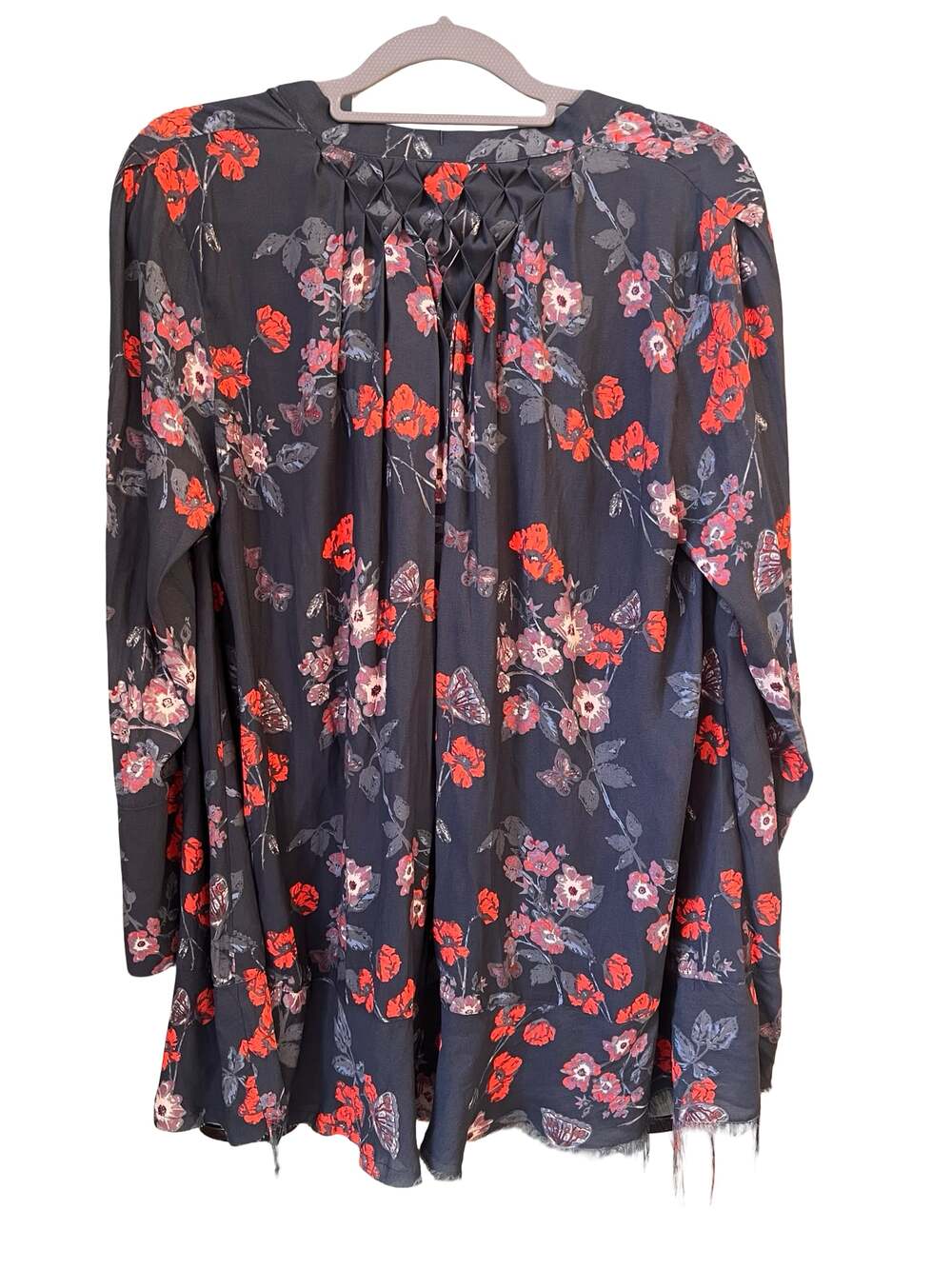 Free People Flower Power Floral Lattice Tunic Top Size Large - Picture 3 of 6